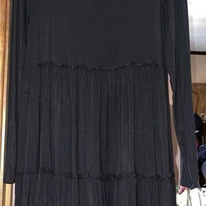 Elegant Black Long Sleeve Dress